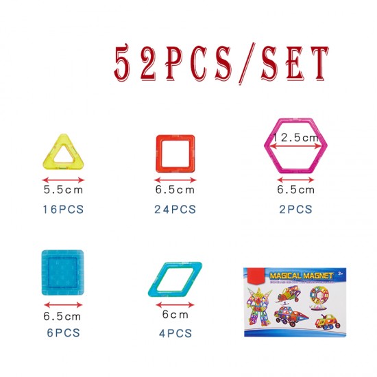 52PCS Developmental education children toy  Magnetic Building