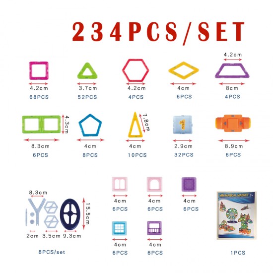Magnetic building blocks 3D DIY Tetris magnetic cube toys