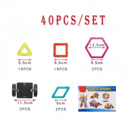 40PCS Big size Magnetic Building Blocks Toys